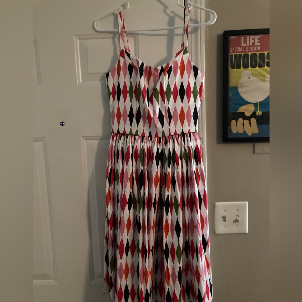BNWT Pinup Couture Jenny Harlequin Print Size Small, Never Worn